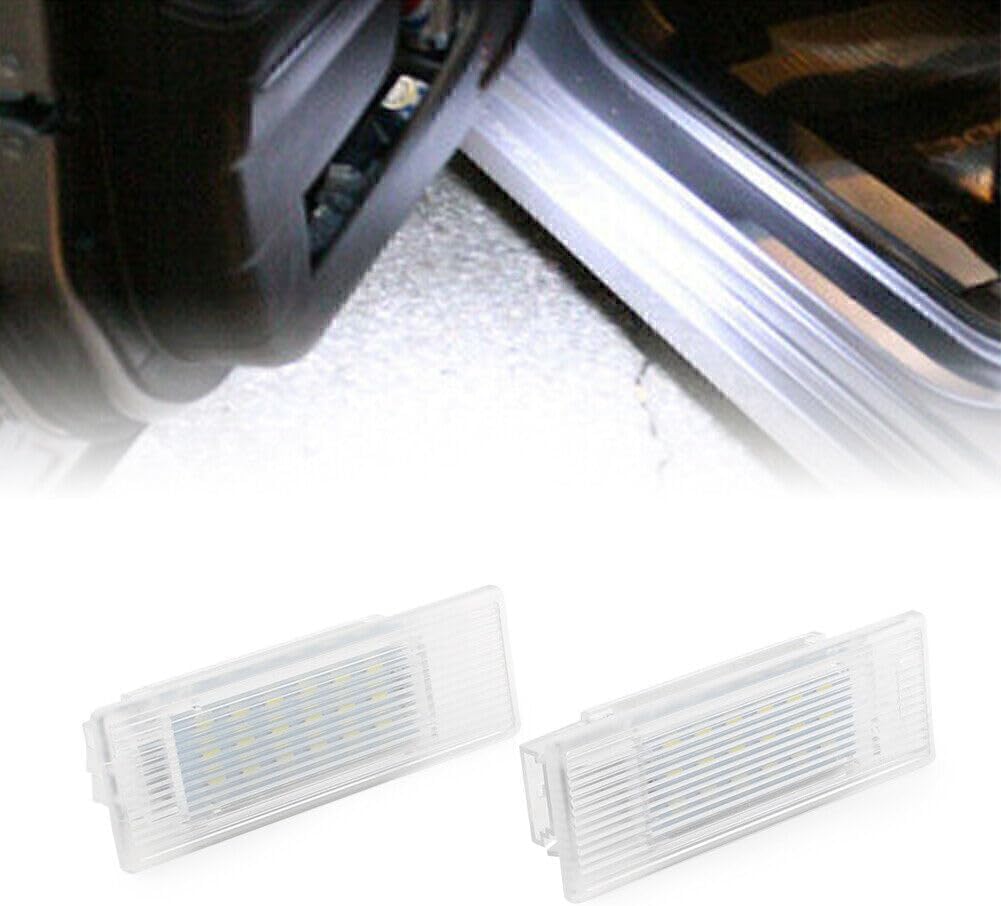 ya 4 8.8 2pcs White LED Door Courtesy Footwell Lights Fit for BMW F20 F21 F30 F31 F32 F15 X5 X6