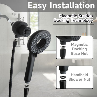 ya 28 10.13 baidi 60¡± Pressure Shower Matte 6 Mode Magnetic Shower Black