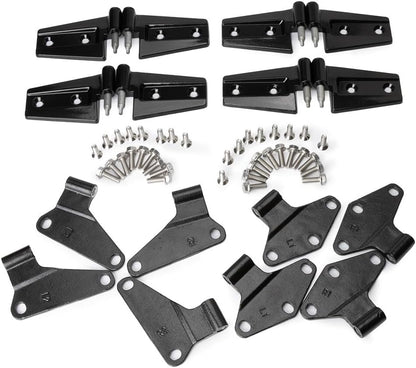 ya 11 9.14 baidiFor 2007-2018 for Jeep for Wrangler JK Body Door Hinge Replacement Set Black Powder Coat