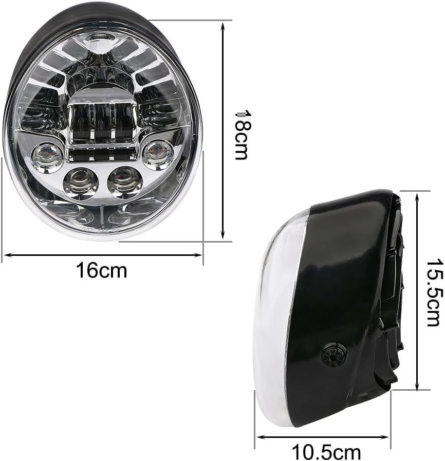 ya 4 8.14 7 Zoll LED 60W Scheinwerfer Harley V-rod VRSC, VRSCA, VRSCAW, VRSCB, VRSCF