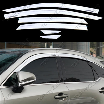 ya 6 8.24 baidi for Lexus RX 350 500h 2023-2024 Chrome Window Visor Vent Shade Sun Rain Guard 6X