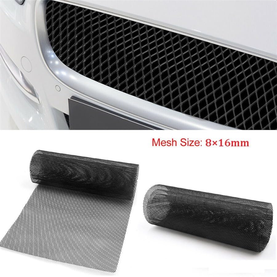 ya 2 8.15 Universal Black Aluminium Car Bumper Lower Upper Grille Cover Mesh Net 40 x13