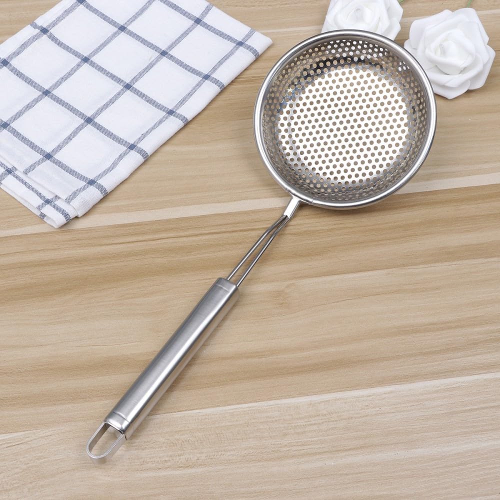 ya 14 9.20 baidi Stainless Steel Colander Fried Food Strainer Cooking Strainers Scoop-1