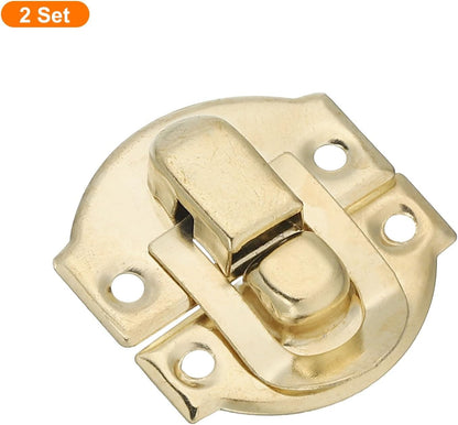 ya 26 10.21 baidi 2Set Retro Toggle Hasp Latch, Billed Iron Latch (27x28mm, Gold)-2