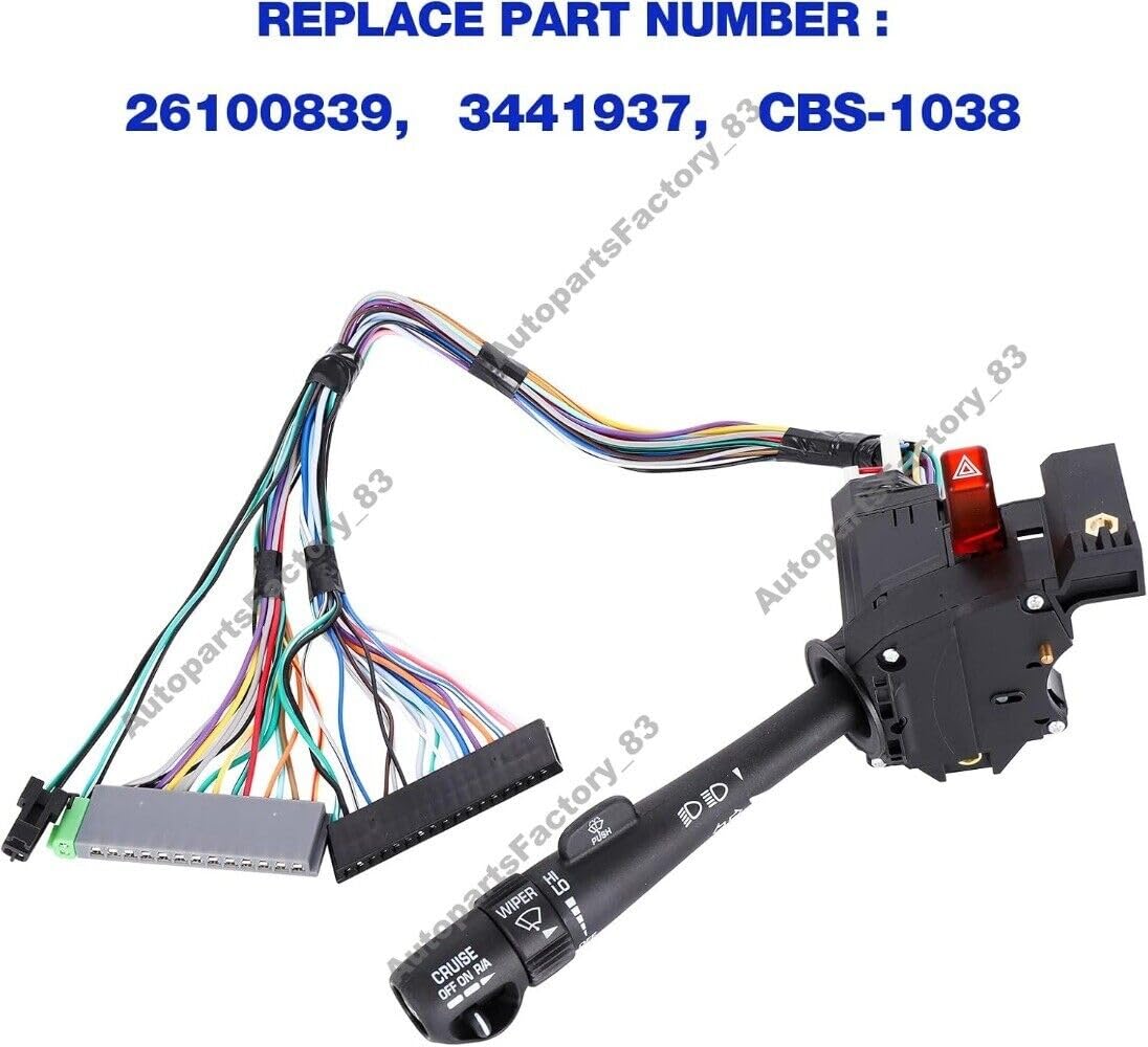 ya 4 8.8 Turn Signal Switch for 1999-2002 for Chevy for GMC Trucks/SUVs with Part Number 26100839
