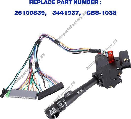 ya 4 8.8 Turn Signal Switch for 1999-2002 for Chevy for GMC Trucks/SUVs with Part Number 26100839