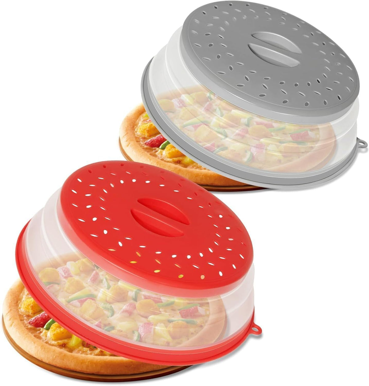 ya 14 9.20 baidi 2 Pcs Foldable Microwave Splash Cover, Plate & Bowl Splash Guard,Fruit Strainer-1