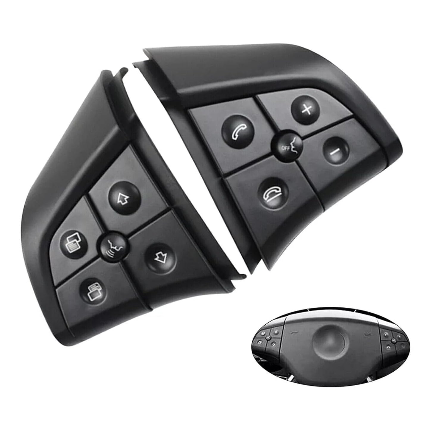 ya 6 8.24 baidi 5 Buttons Steering Wheel Control Switch Black for Benz W164 ML GL Class 2006-09