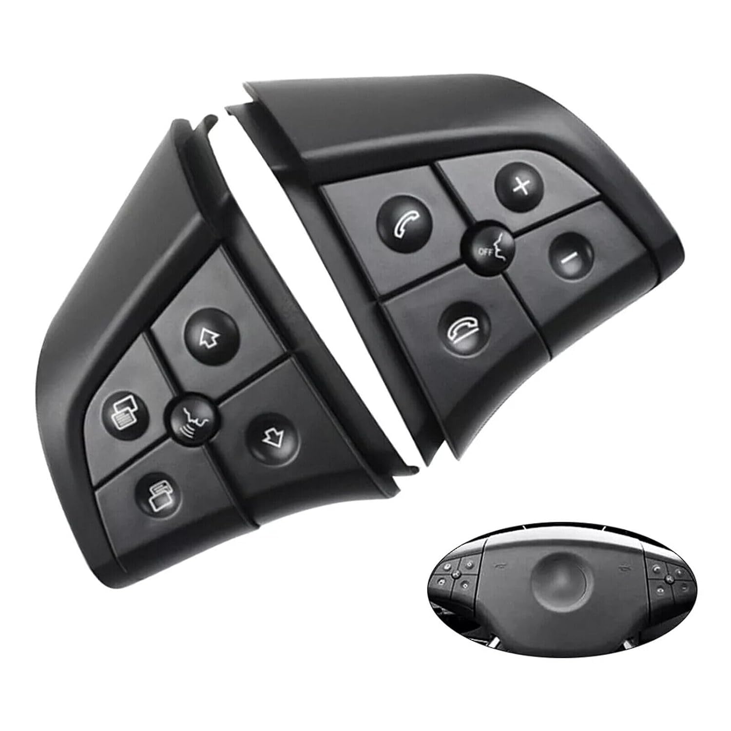 ya 6 8.24 baidi 5 Buttons Steering Wheel Control Switch Black for Benz W164 ML GL Class 2006-09