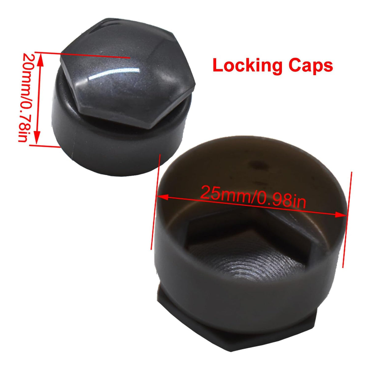 ya 10 9.16 baidi for Audi A4 A6 Q3 Q5 TT Lug Nut Cover Kit Car Wheel Nuts Center Hub Caps 24x25mm