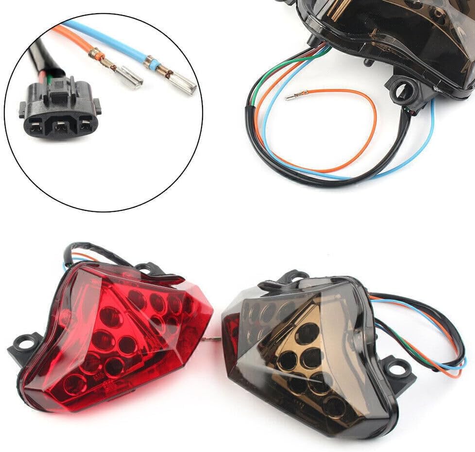 ya 4 8.8.2 for Kawasaki ER-6N / ER-6F 2012-2016 Motorcycle Rear LED Brake Taillingt