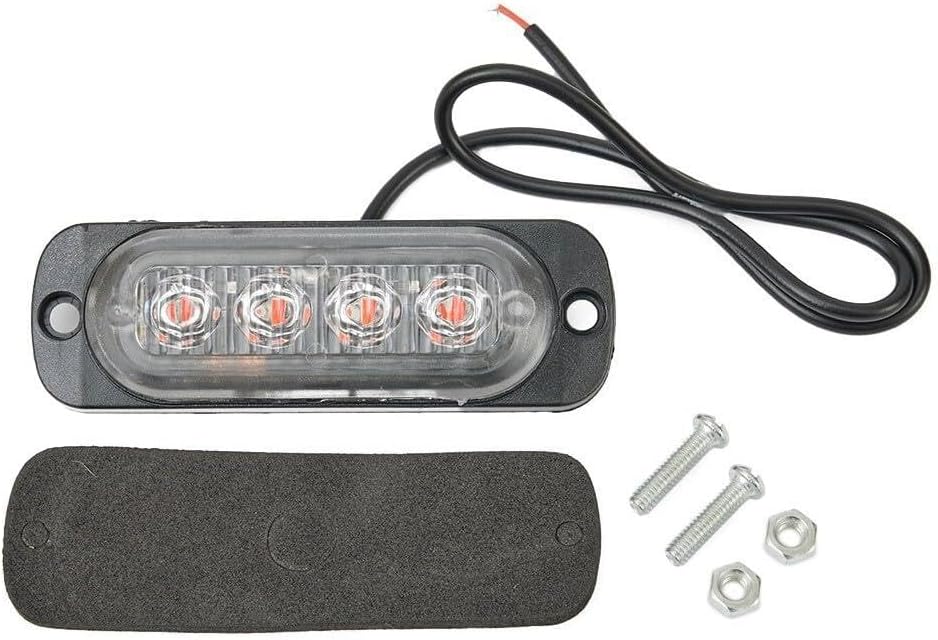 ya 13 9.15 baidi 4LED Off-Road Car Trucks Safety Working Fogs Red Light Lamp 12V~24V 800LM