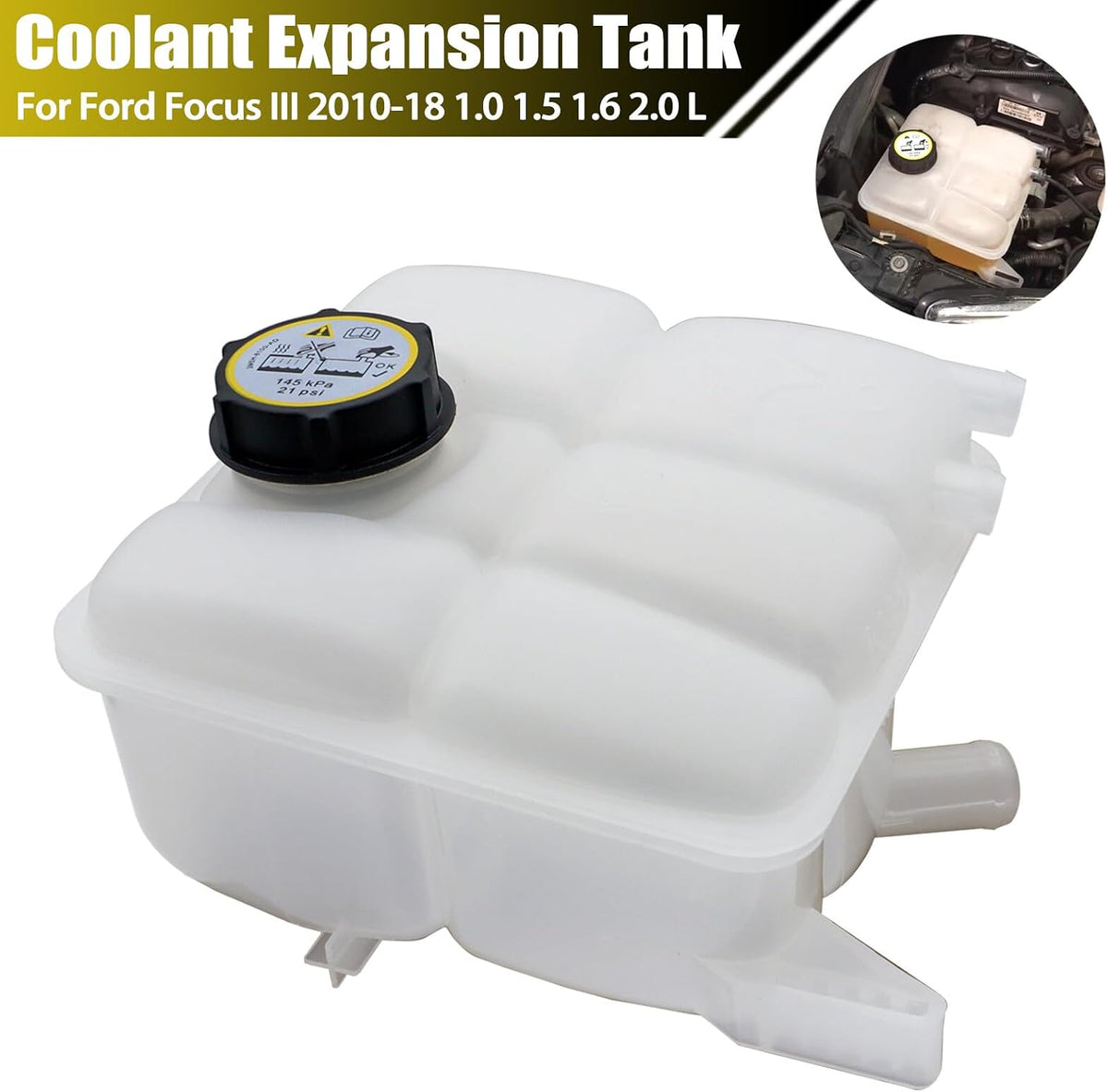 ya 10 9.16 baidi Radiator Coolant Expansion Tank for Ford Focus MK3 C Max Kuga 2010-2019 With Cap