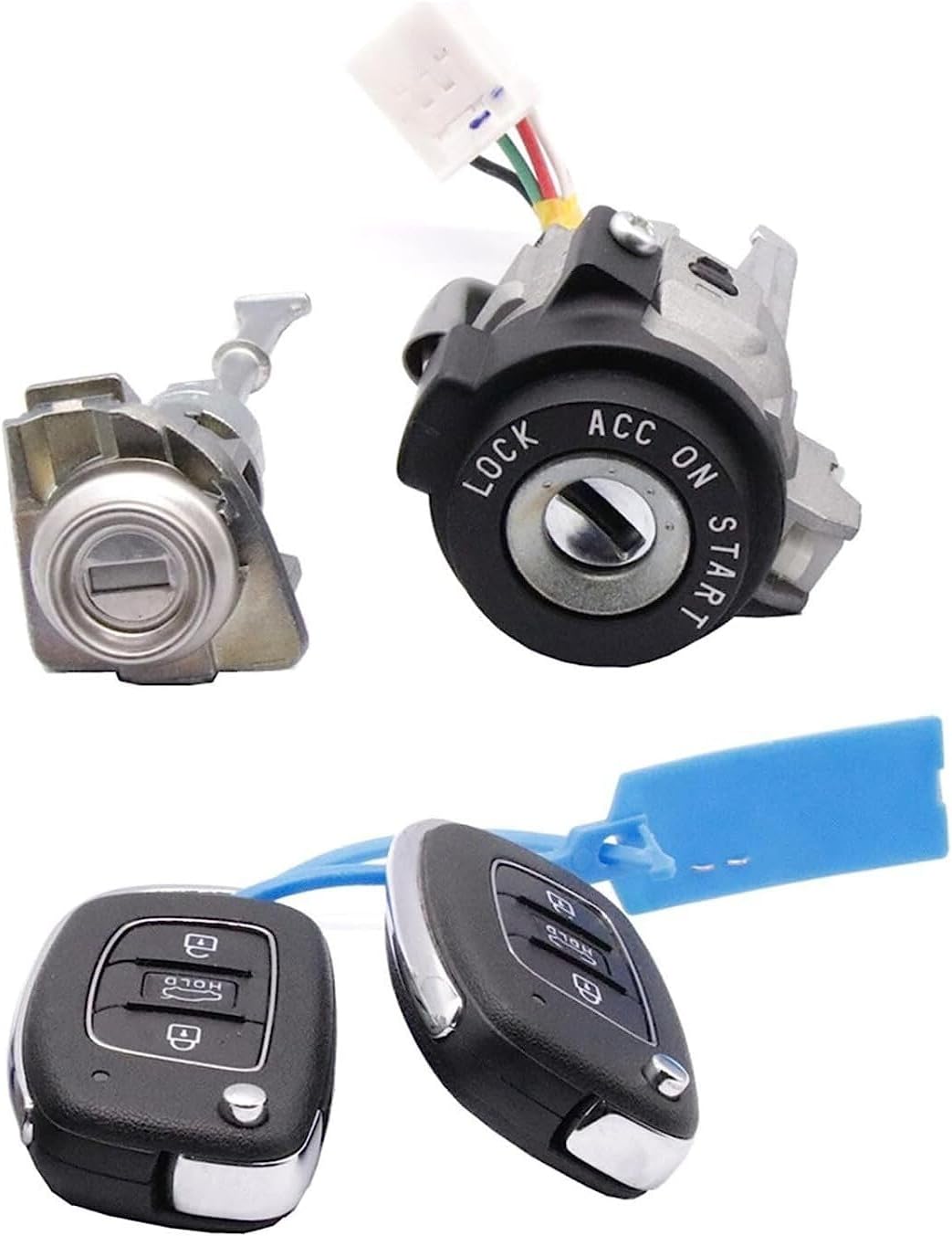ya 10 9.16 baidi Car Door Lock Cylinder Key Ignition Starter Rod Suitable for Hyundai for Elantra 2015-2020-