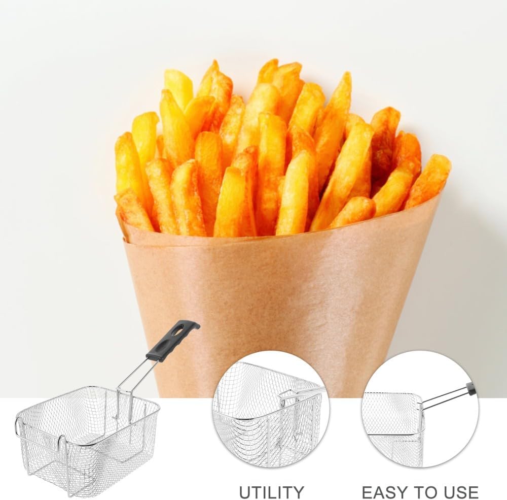ya 14 9.20 baidi 2 Pack Stainless Steel Frying S n Deep Fryer Replacement Basket Strainer-2