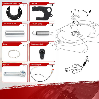 ya 5 8.24 baidi for Jost SK73221-50Z Cushion Lock Jaw Left Hand Kit Top Plate Miner Rebuild Kit
