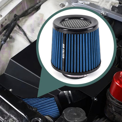 ya 13 9.15 baidi BLUE 3 76mm High Flow Inlet Cold Air Intake Cone Replacement Dry Air Filter NEW
