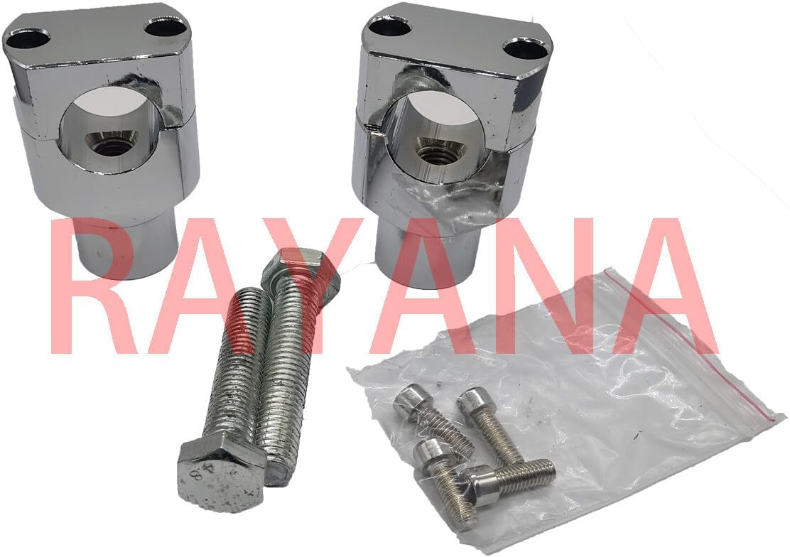ya 13 9.15 baidi 7/8 Motorcycle Handlebar Risers Mounting Clamp Adapter ATV Dirt Pit Bike(Chrome