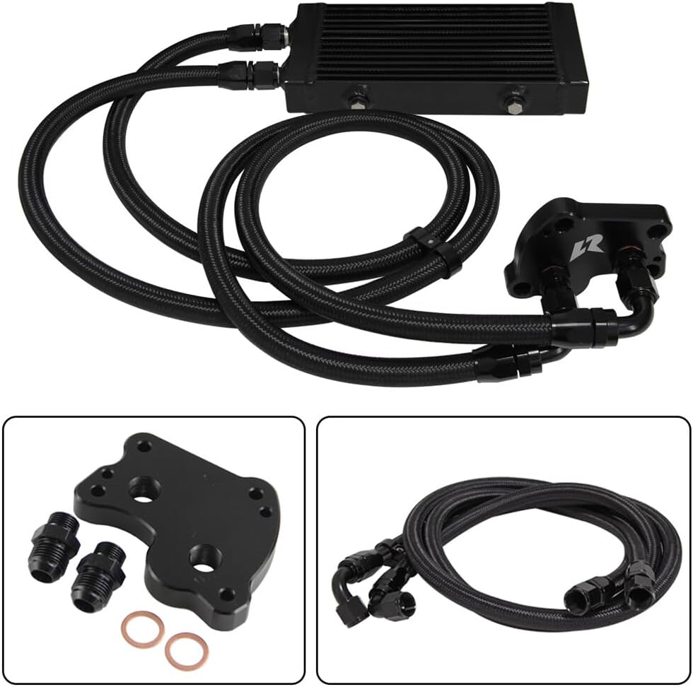 ya 12 10.8 baidi Small Dual Pass Bar & Plate Oil Cooler Kit for BMW for Mini Cooper S R53 R52 R50 BK