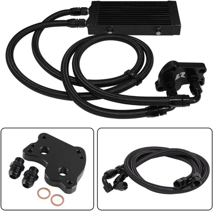 ya 12 10.8 baidi Small Dual Pass Bar & Plate Oil Cooler Kit for BMW for Mini Cooper S R53 R52 R50 BK
