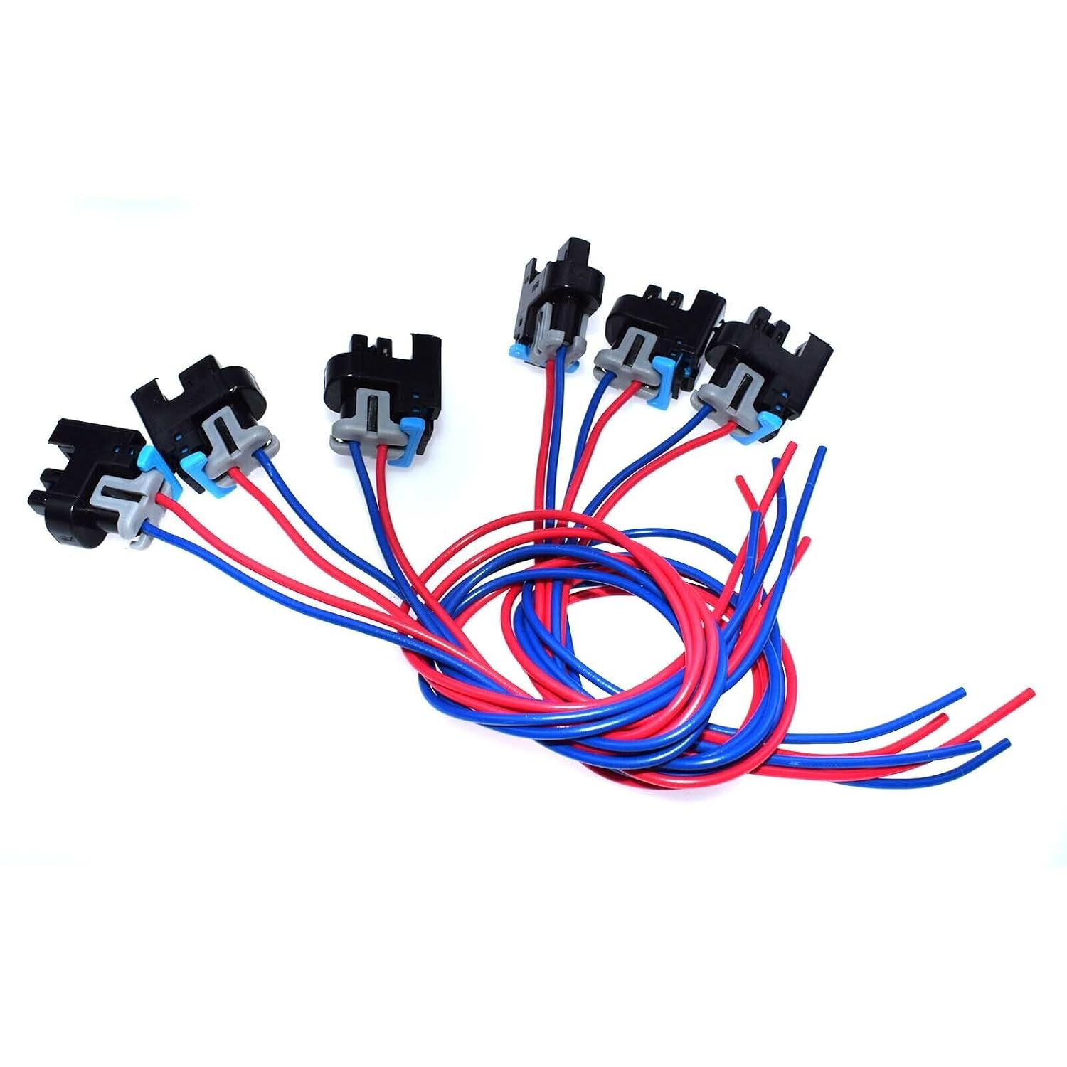 ya 2 8.15 6-Piece Wiring Harness Connector, bidirectional, Suitable for Universal for for Saturn Fuel Injector 575356 1P1575 PT2135