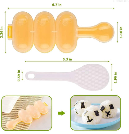 ya 14 9.20 baidi Onigiri Mold with Spoon - Shaker Kit and Sushi Mold for Onigiri Making-1