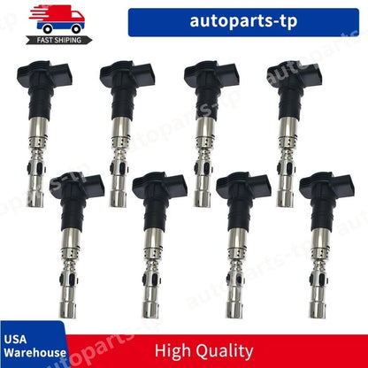 ya 9 10.24 Set of 8 Ignition Coils for 2004-2006 for VW Touareg Phaeton 4.2L V8 4Pins