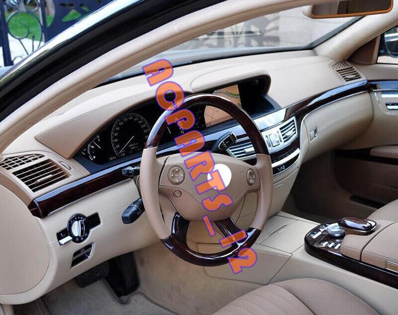 ya 8 8.24 baidi for Mercedes W221 S Class 2006-09 4pcs/Set Brown Steering Wheel Control Buttons 