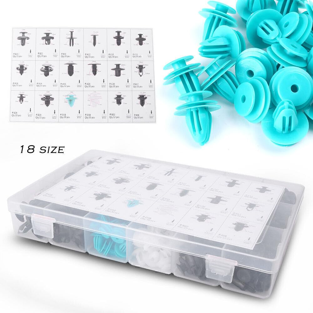 ya 6 8.24 baidi 299x Car Automotive Body Retainer Push Pin Fastener Panel Clip 18 Sizes ABS