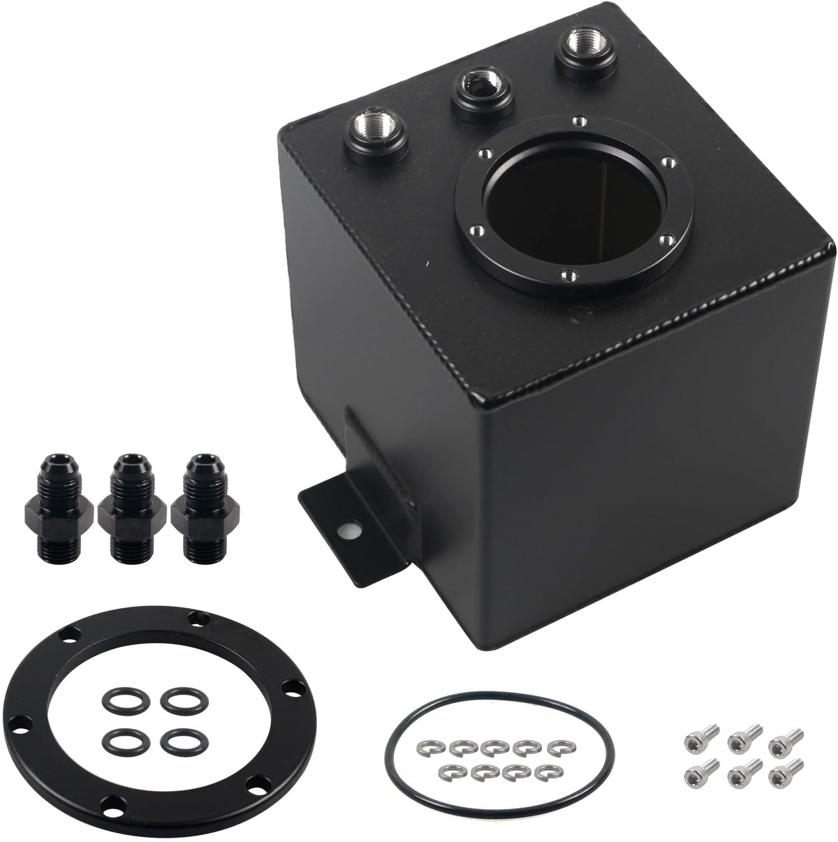 ya 4 8.10 Black 2L Car Fuel Swirl Surge Pot Tank Alu for Minium Surge Tank for 044 Fuel Pump
