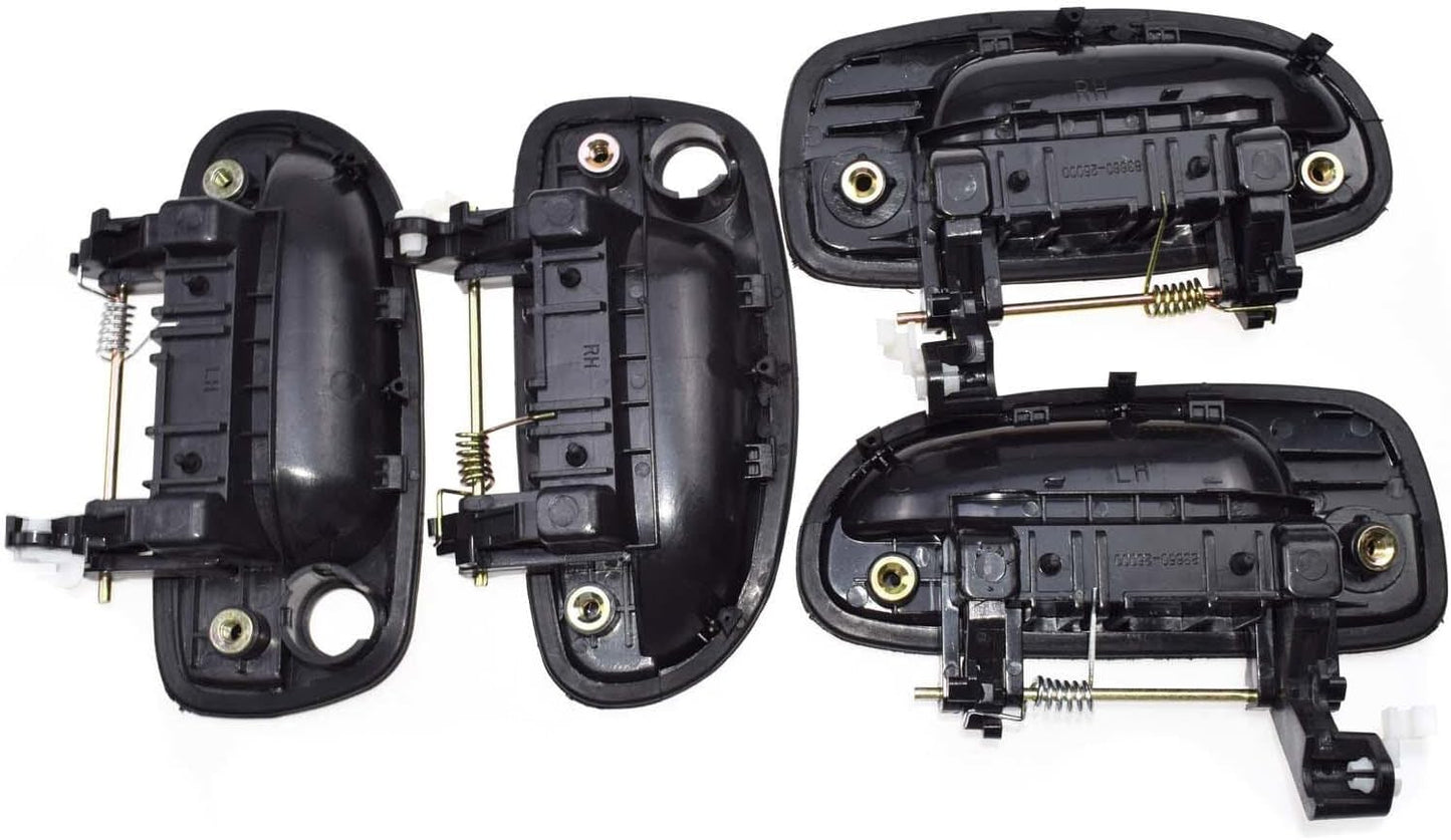 ya 2 8.24 baidi Exterior Door Handle Black 4 Piece Set FL FR RL RR for Hyundai Accent 2000-2006 