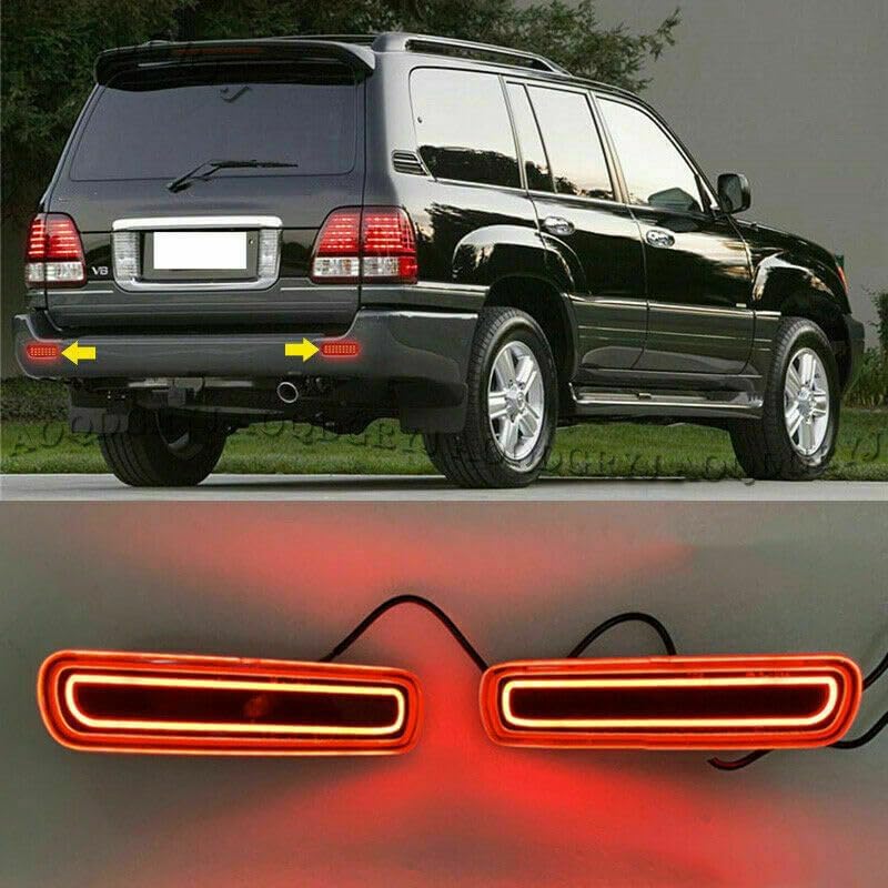 ya 7 8.24 baidi for Lexus LX470 1998-2007 Accessories LED Rear Bumper Fog Light Reflector 