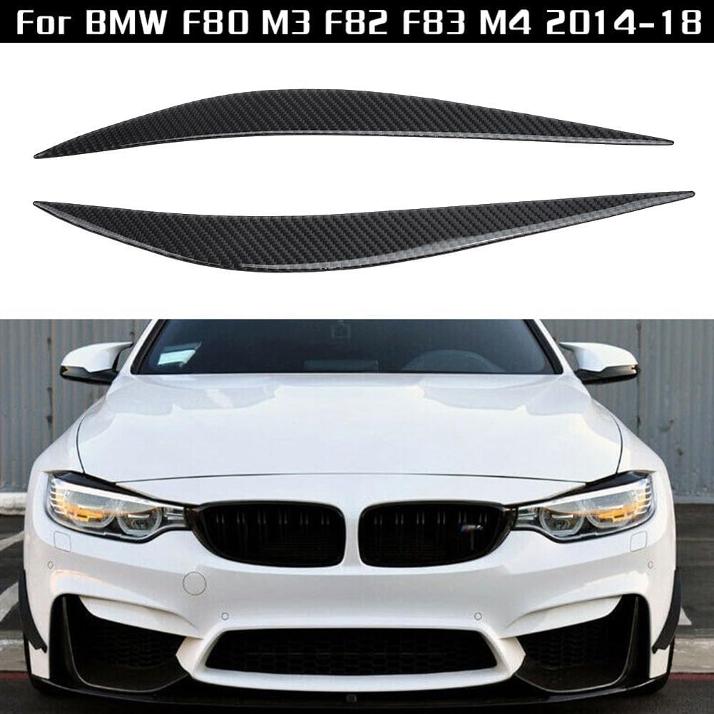 ya 4 8.24 baidi 2 Carbon Fiber Headlight Eye Lid Eyebrow Cover For F32/F33/F36 4 Series