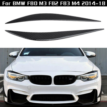 ya 4 8.24 baidi 2 Carbon Fiber Headlight Eye Lid Eyebrow Cover For F32/F33/F36 4 Series