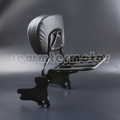 ya 6 8.24 baidi Detachable Backrest Sissy Bar Luggage Rack Fit for Harley Road King Glide FLHX
