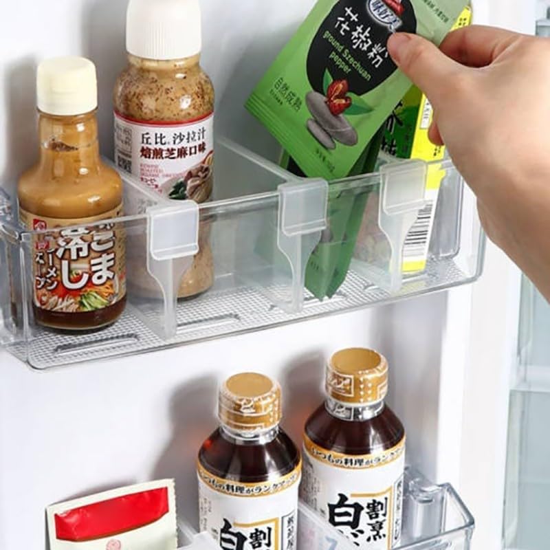 ya 26 10.21 baidi 10Pc Refrigerator Partition Board Stora Retractable Plastic Divider Adjusta-wq