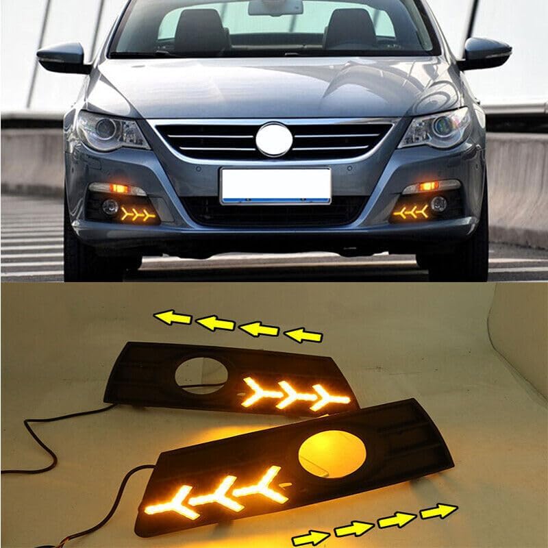 ya 2 8.15 1 pair of LED fog light covers suitable for VW Passat CC 2009-2013 daytime running lights