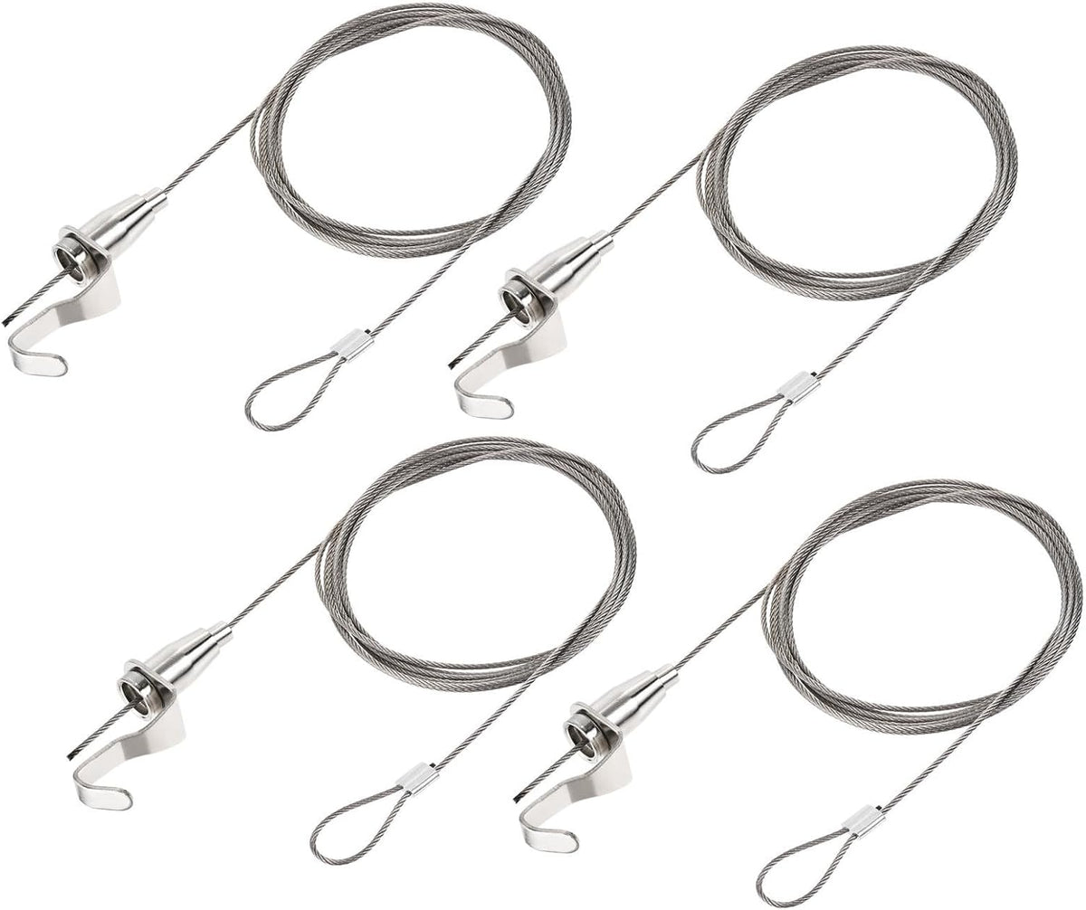 ya 26 10.21 baidi Picture Hanging Wire Kit, 4pcs 2M Adjustable Rail Hanging System, Load 66 lbs