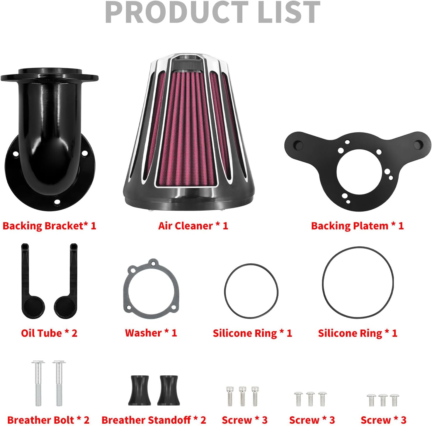 ya 8 8.24 baidi Cone Air Cleaner Filter Red Element for Harley Touring Road Electra Glide 00-07