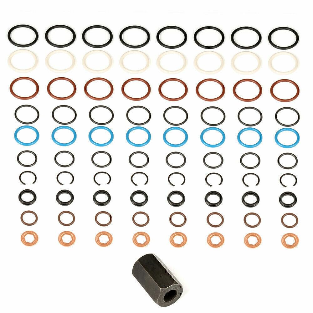 ya 10 9.16 baidi Oil Rail Leak Repair Kit Tool O-Rings + Injector Seal for Ford 6.0L Powerstroke