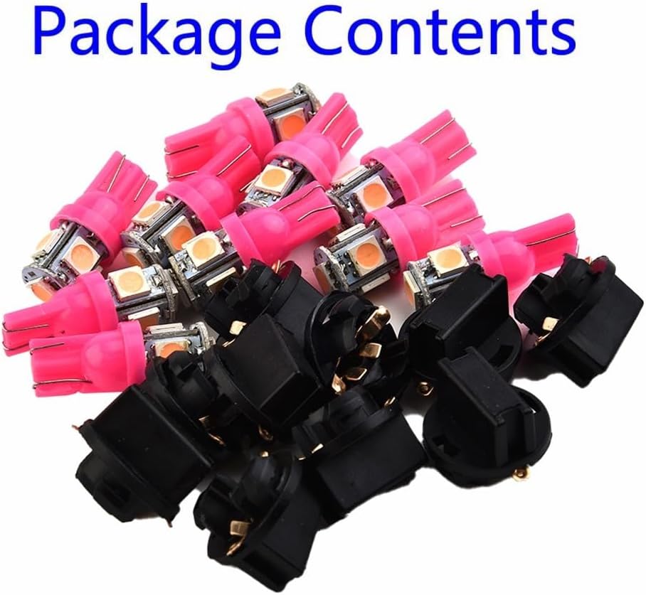 ya 13 9.15 baidi Purple For T10 194 LEDBulbs For Instrument Gauge Cluster For Dash Light+ Sockets