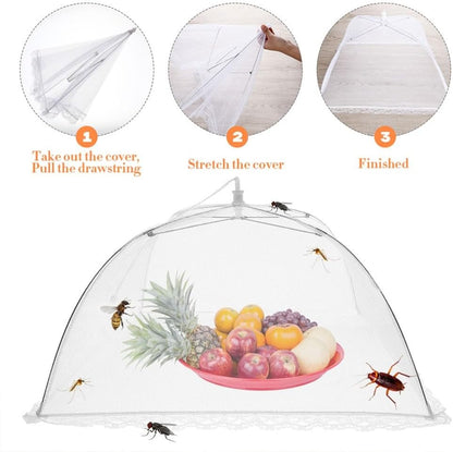 ya 14 9.20 baidi 3 Pcs Vegetable Cover Mesh Pool Party Plate Covers for Food Tent-1