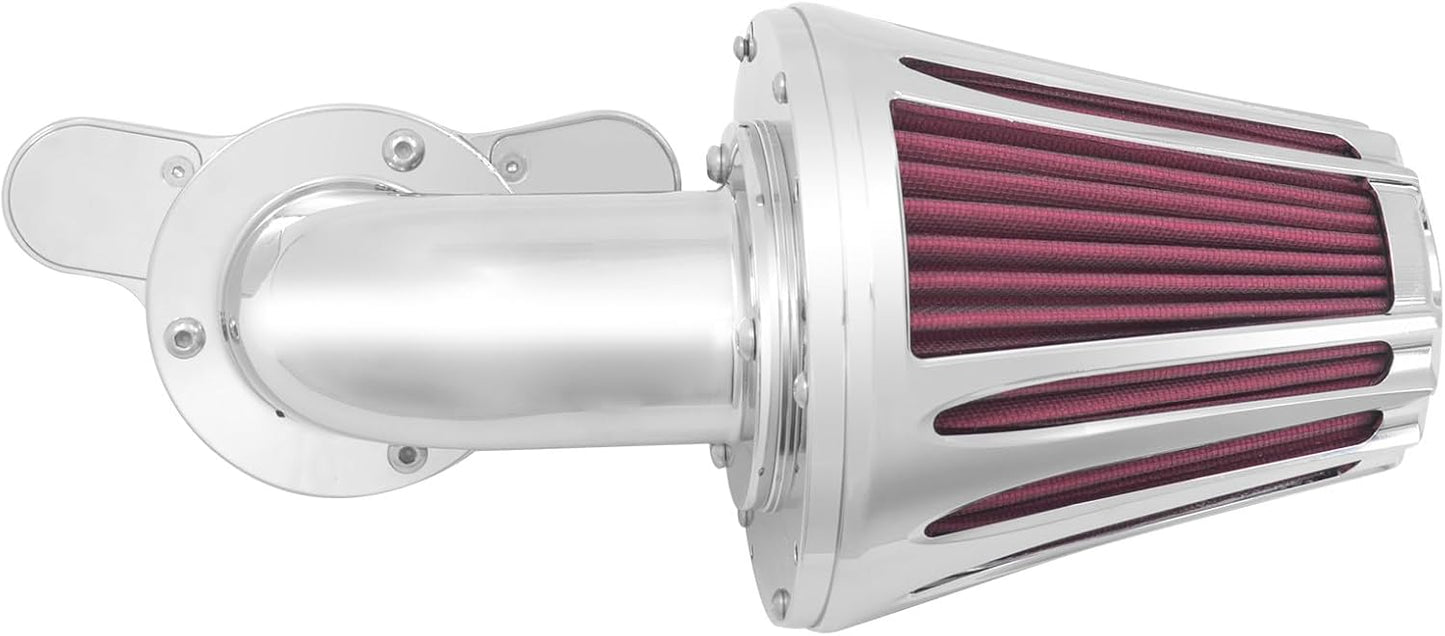 ya 5 8.10 Cone Chrome Air Filter Red Intake for Harley Sportster XL883 1200 48 72 04-2022