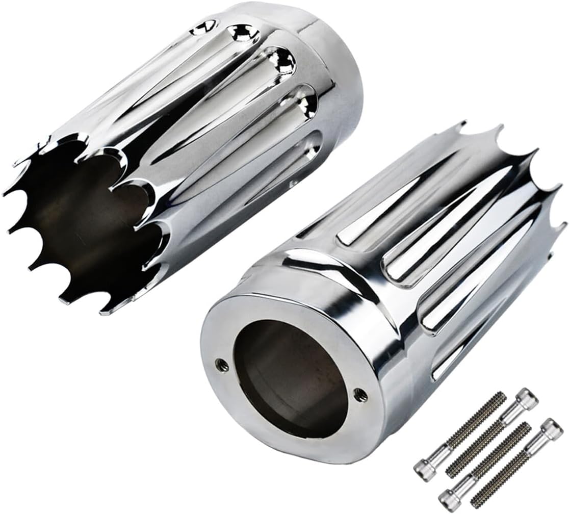 ya 2 8.15 Chrome CNC Slider Fork Cover Fit for Harley Touring Electra Road Glide 1984-2023