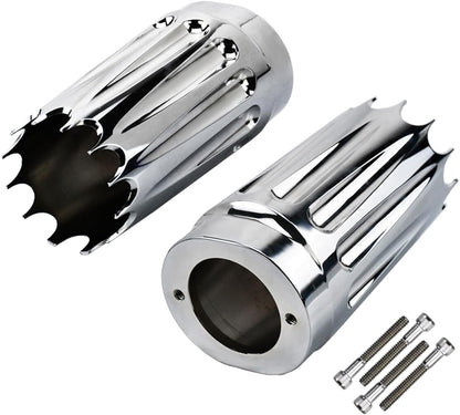 ya 2 8.15 Chrome CNC Slider Fork Cover Fit for Harley Touring Electra Road Glide 1984-2023