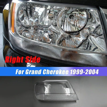 ya 4 8.10 Pair Front Headlights Glass Lens Cover for Jeep for Grand Cherokee 1999-2004