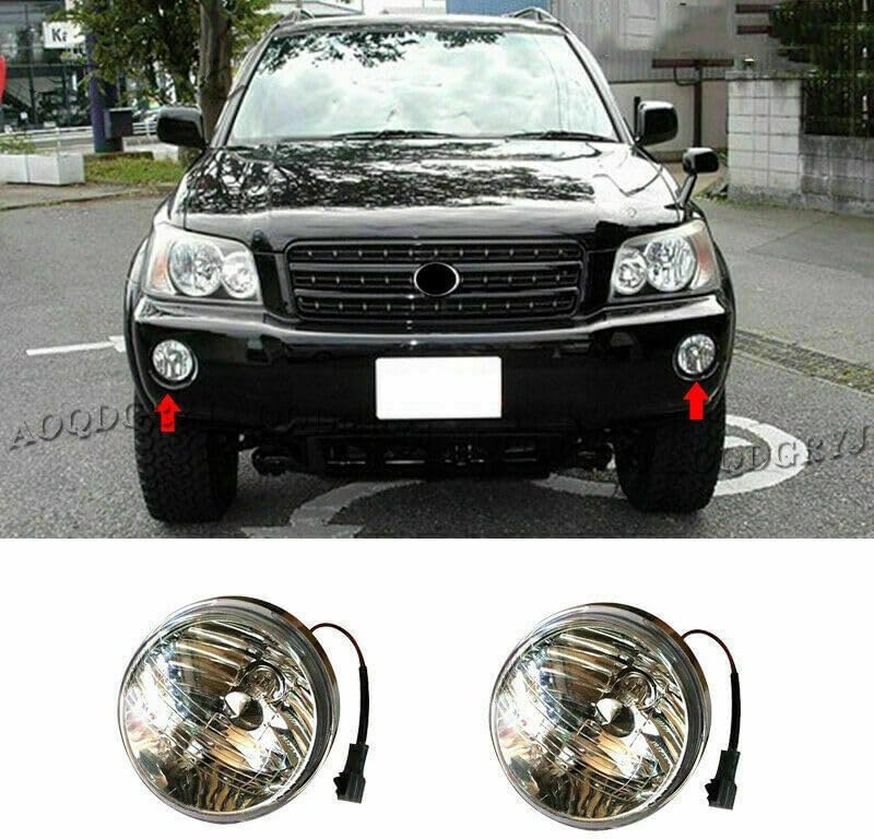 ya 4 8.24 baidi Front Bumper Fog Light Driving Light Kit for Toyota Highlander KLUGER 2001-2003
