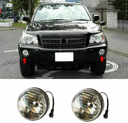 ya 4 8.24 baidi Front Bumper Fog Light Driving Light Kit for Toyota Highlander KLUGER 2001-2003