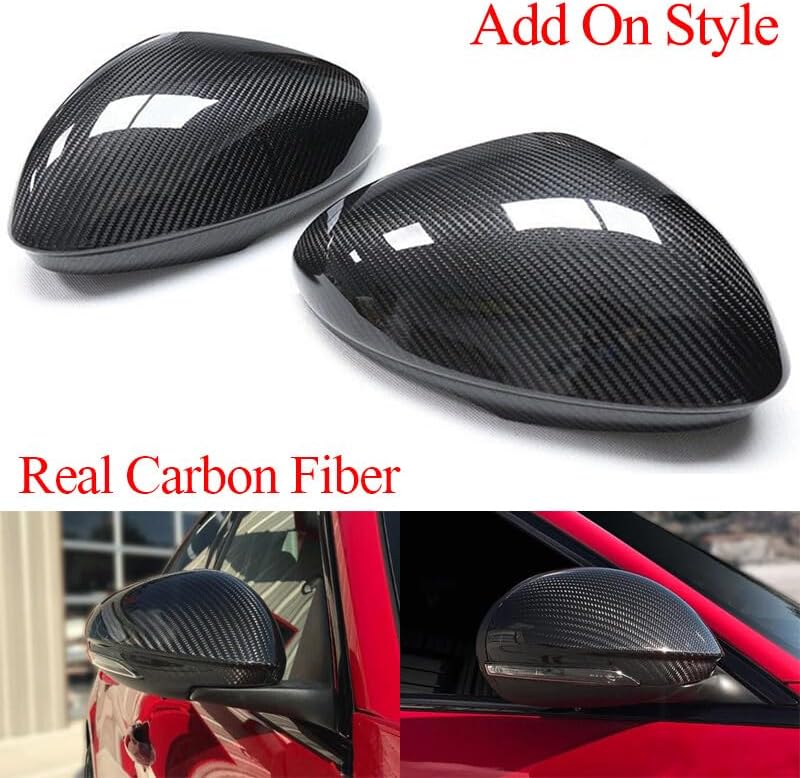 ya 11 9.14 baidiFor for Alfa Romeo for Giulia 2016-23 Real Carbon Fiber Car Mirror Cover Caps Add On