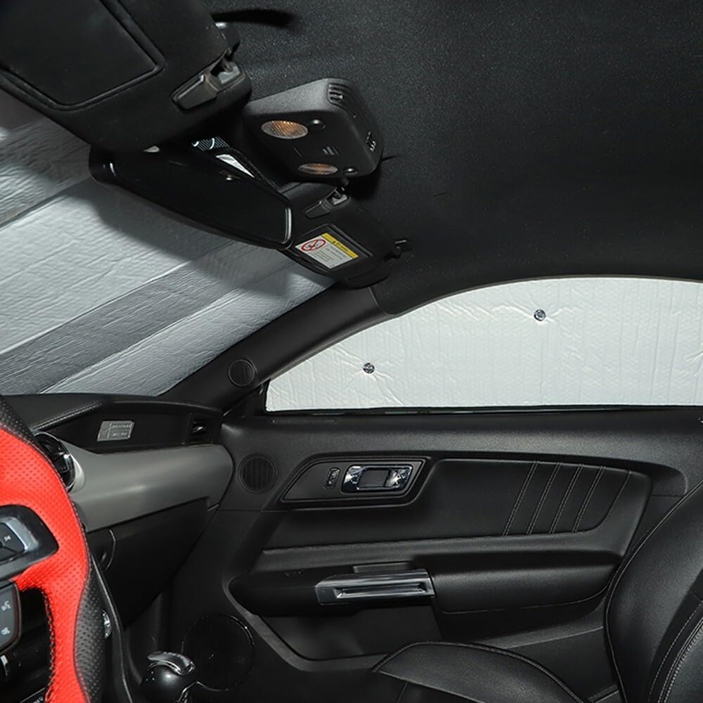 ya 11 9.14 baidi6Pcs Window Sunshade Visors Cover Anti UV Protector for Ford for Mustang 15-23